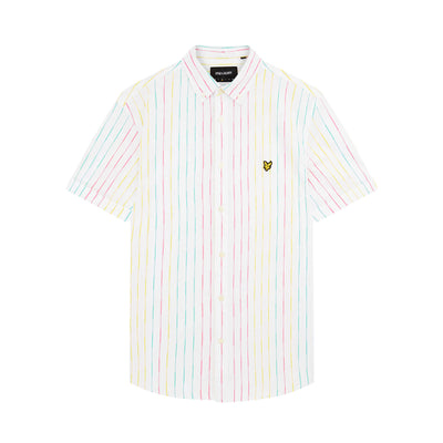 Camisa Lyle & Scott Rayas Colores Blanca