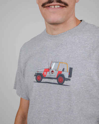 Camiseta Jurrasic Park Jeep Gris