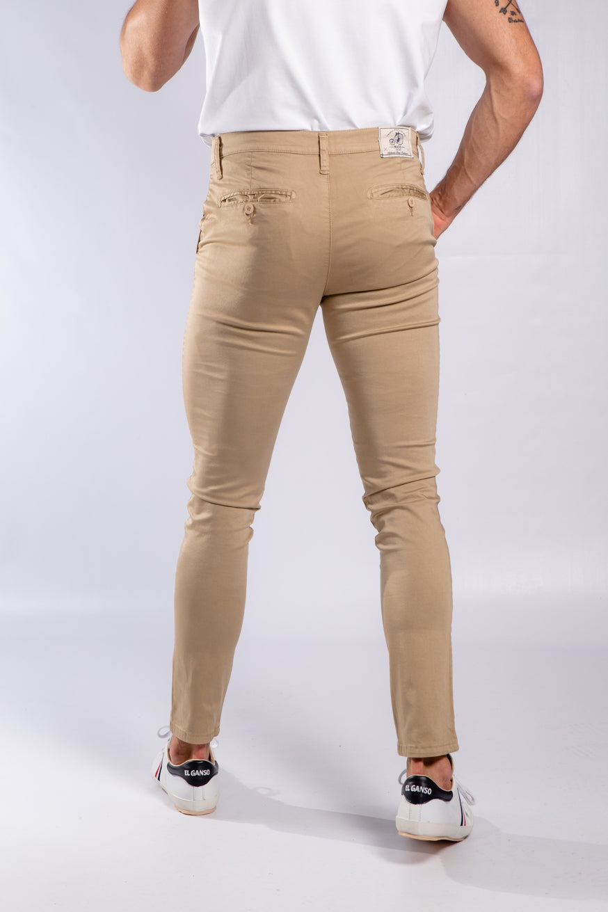 Pantalon Nico Chino Skinny Beige